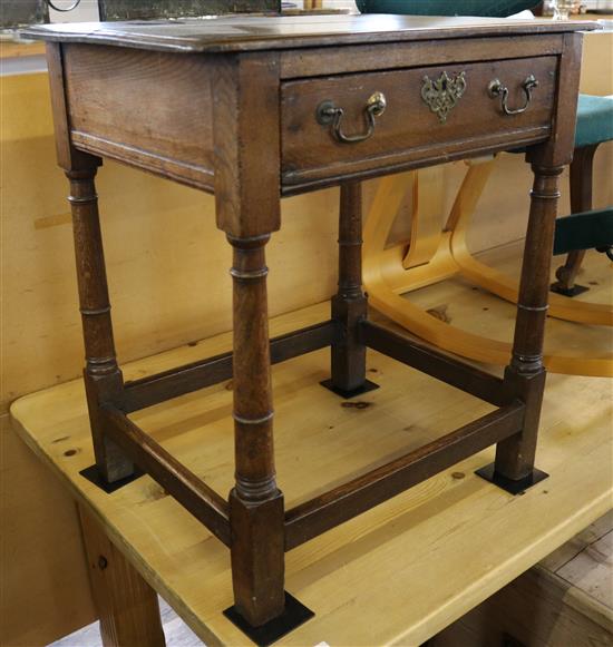 18th Century oak side table(-)